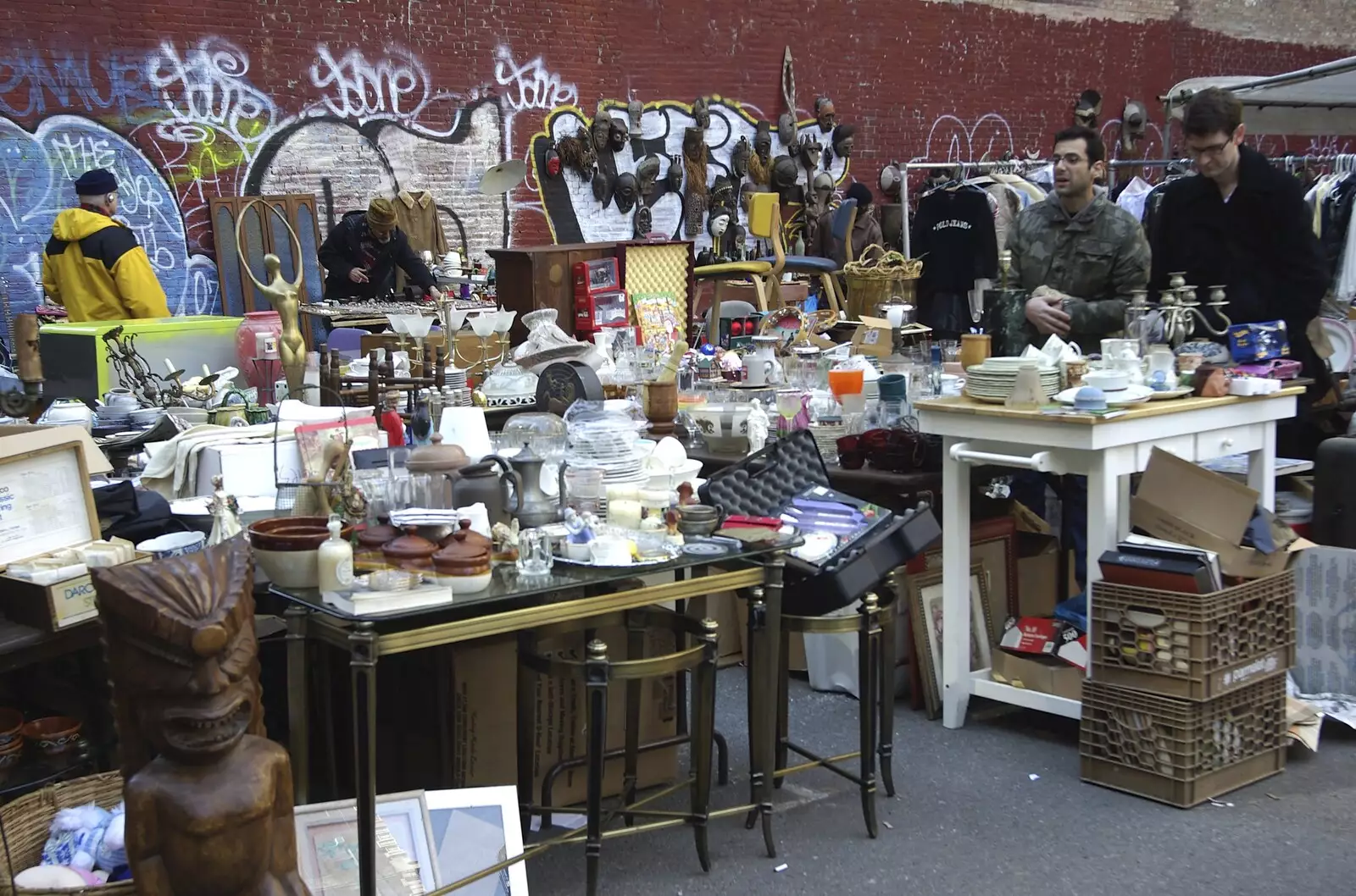 A huge collection of jumble, from Crossing Brooklyn Bridge, New York, US - 26th March 2007