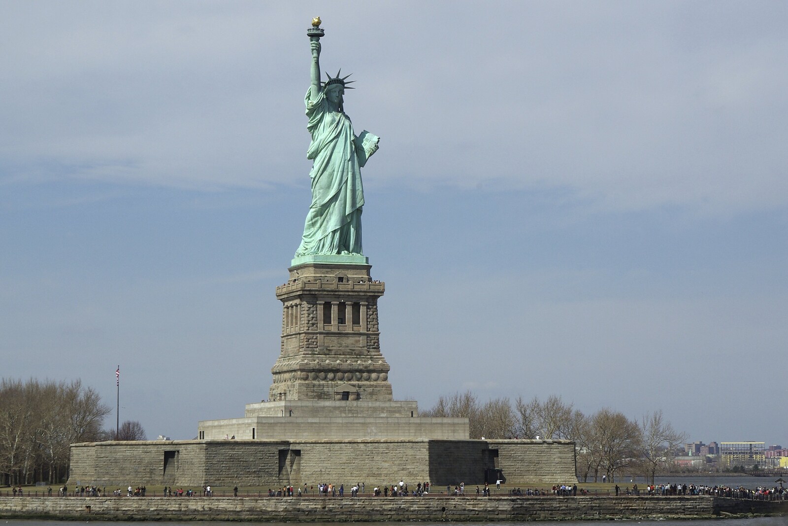 Liberty Island, A Helicopter Trip and Madison Square Basketball, New York, US - 27th March 2007: The Statue of Liberty