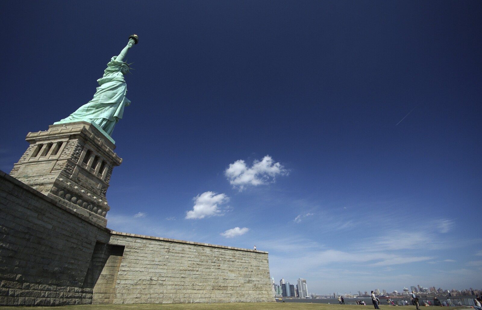 Liberty Island, A Helicopter Trip and Madison Square Basketball, New York, US - 27th March 2007: The 10mm fisheye provides some interesting distortion