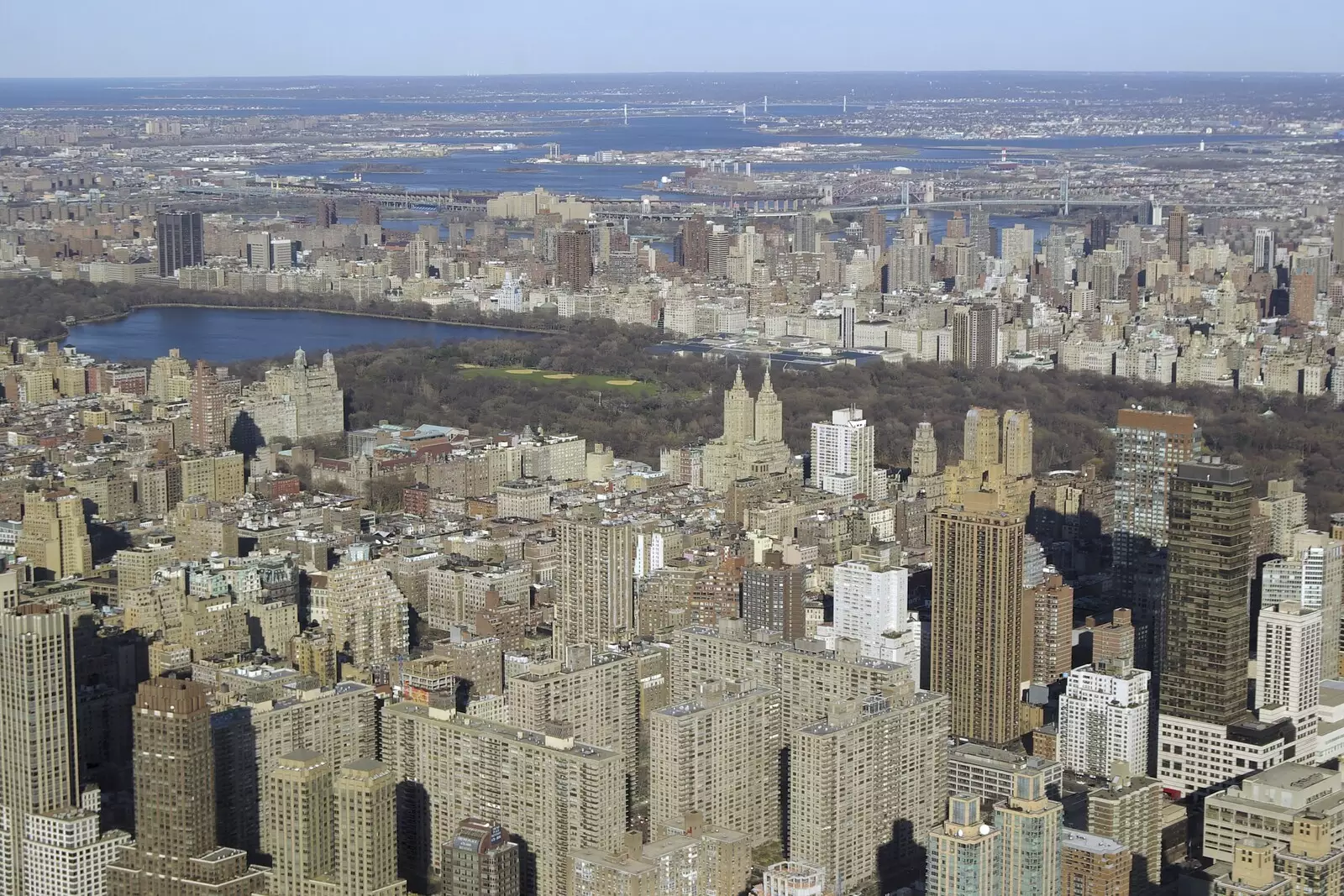 Central Park, from Liberty Island, A Helicopter Trip and Madison Square Basketball, New York, US - 27th March 2007