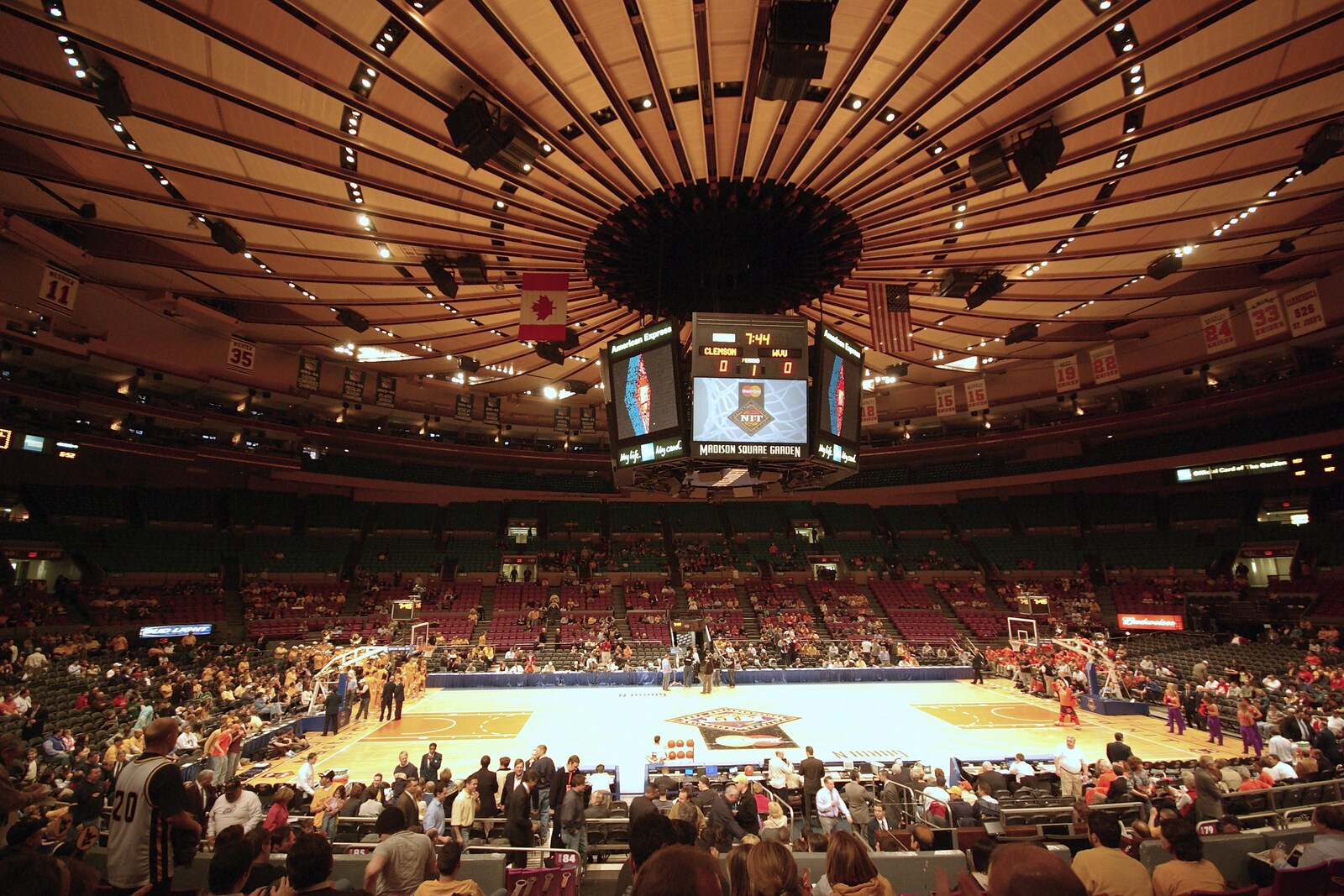 Liberty Island, A Helicopter Trip and Madison Square Basketball, New York, US - 27th March 2007: Madison Square Garden