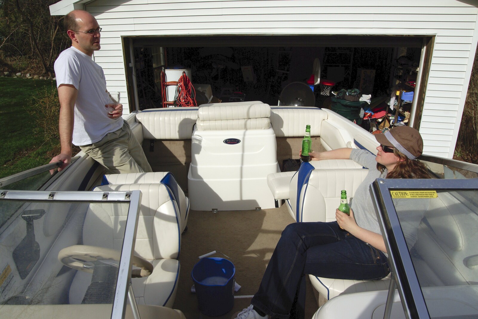 A Return to Fire Island, Long Island, New York State, US - 30th March 2007: Phil and Isobel chat