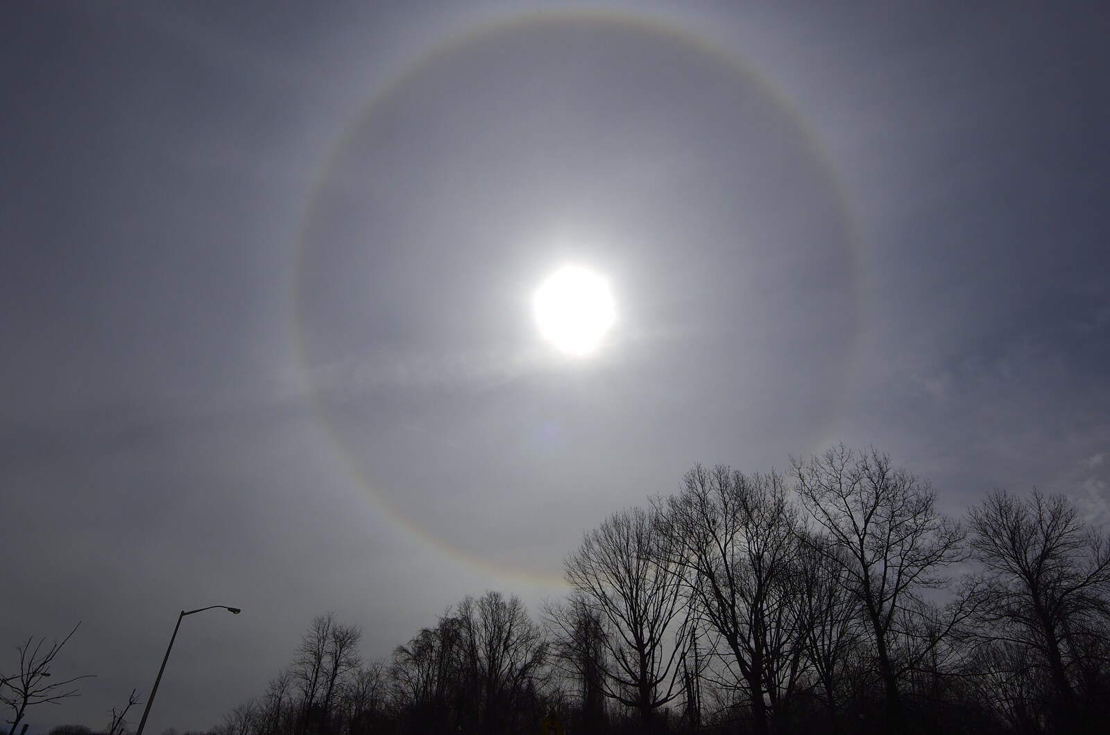 A Return to Fire Island, Long Island, New York State, US - 30th March 2007: A solar halo is spotted