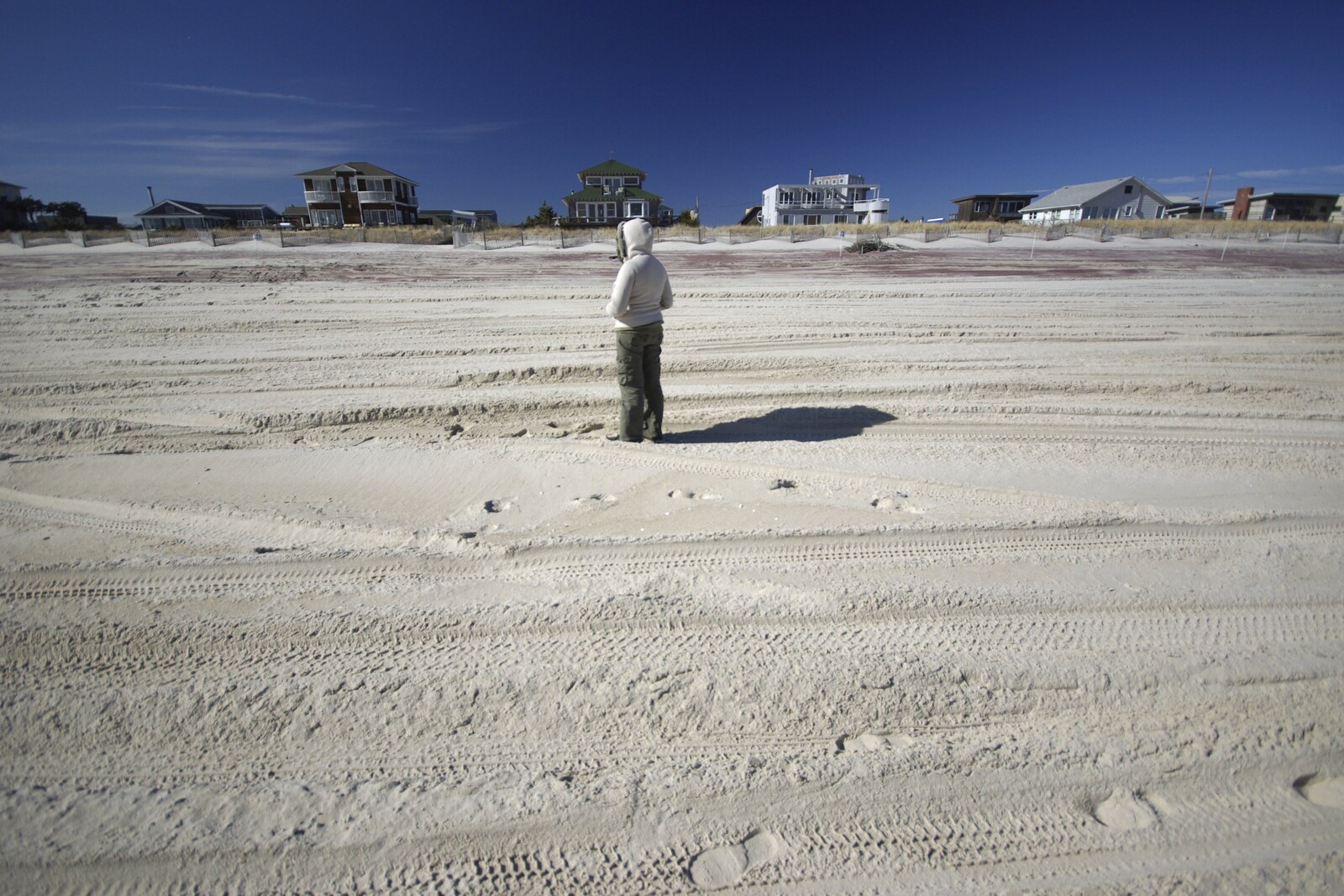 A Return to Fire Island, Long Island, New York State, US - 30th March 2007: Isobel on the empty beach