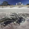 A stack of discarded fencing lies on the beach, A Return to Fire Island, Long Island, New York State, US - 30th March 2007