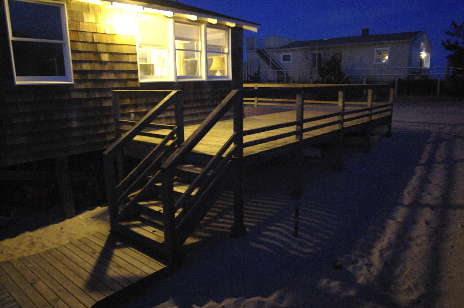 A Return to Fire Island, Long Island, New York State, US - 30th March 2007: The house in the dusk