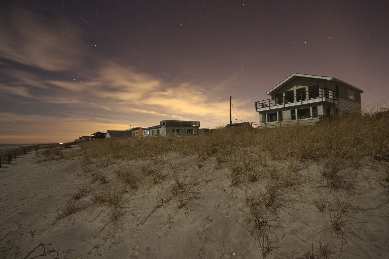 A Return to Fire Island, Long Island, New York State, US - 30th March 2007: A beach house stands on the edge of the beach