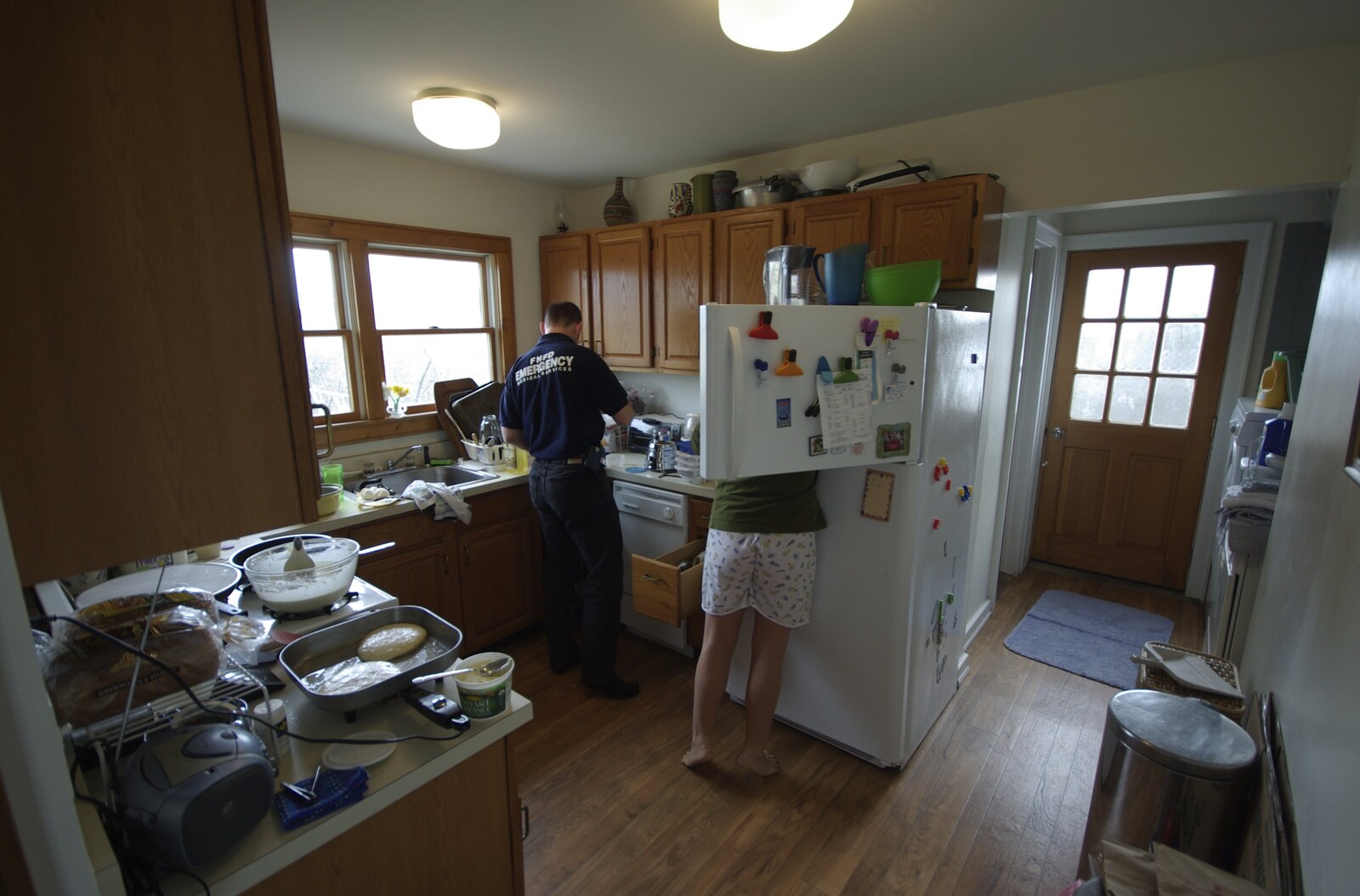 A Return to Fire Island, Long Island, New York State, US - 30th March 2007: Lolly gets something out of the fridge