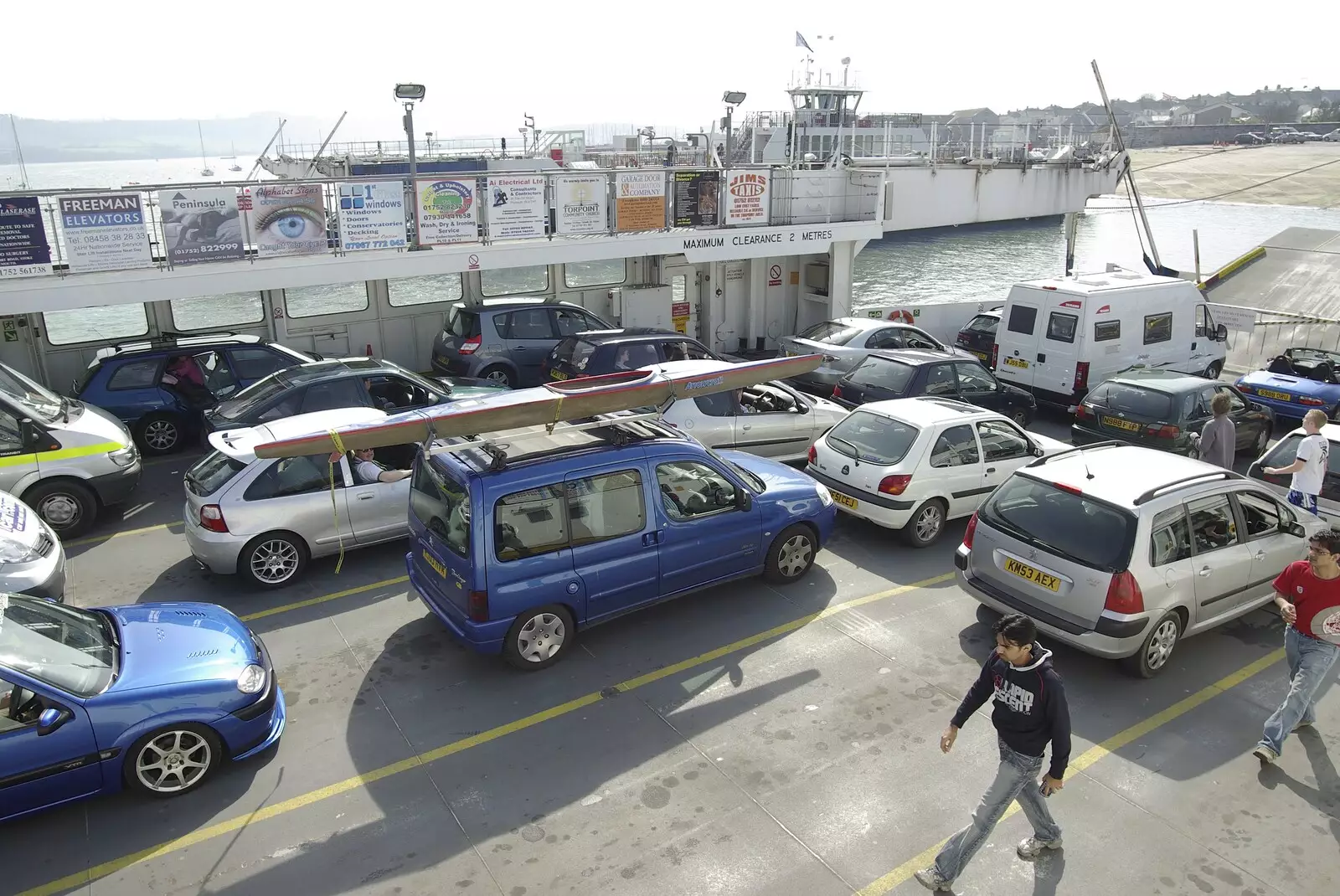 The car deck of the Torpoint ferry, from A Trip to The Barbican, Plymouth, Devon - 6th April 2007