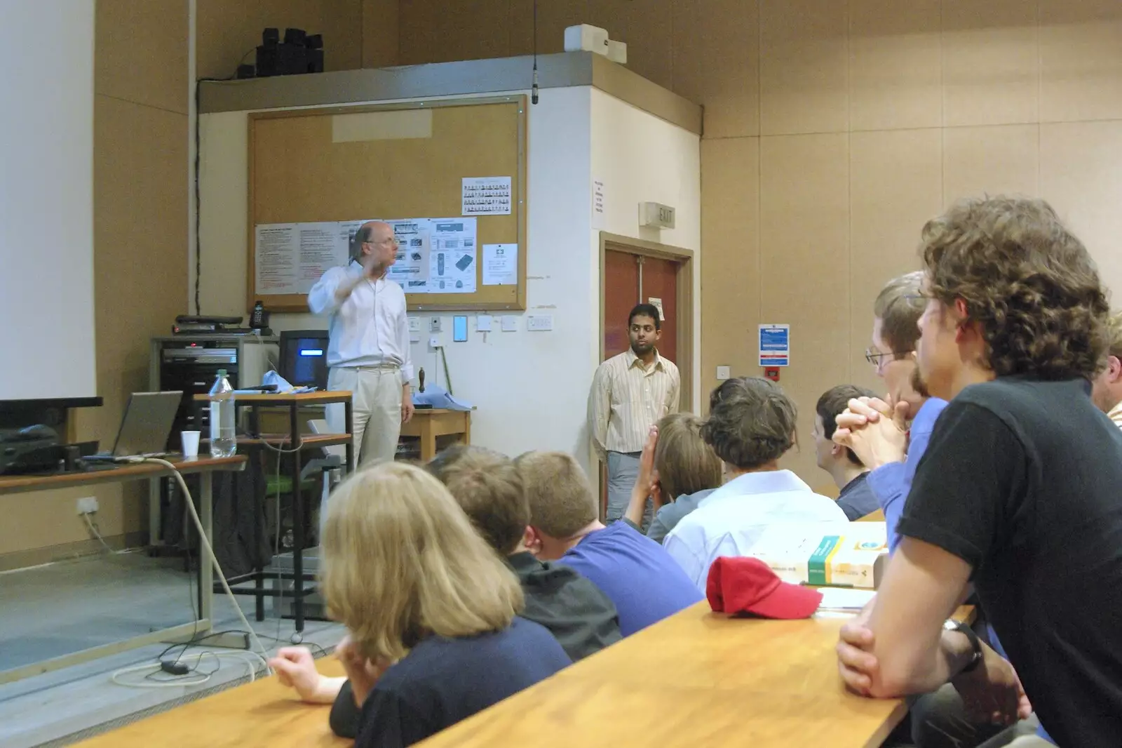 In the university lecture theatre, from Science Park Demolition, Bjarne Stroustrup, and Taptu/Qualcomm Miscellany, Cambridge - 29th April 2007