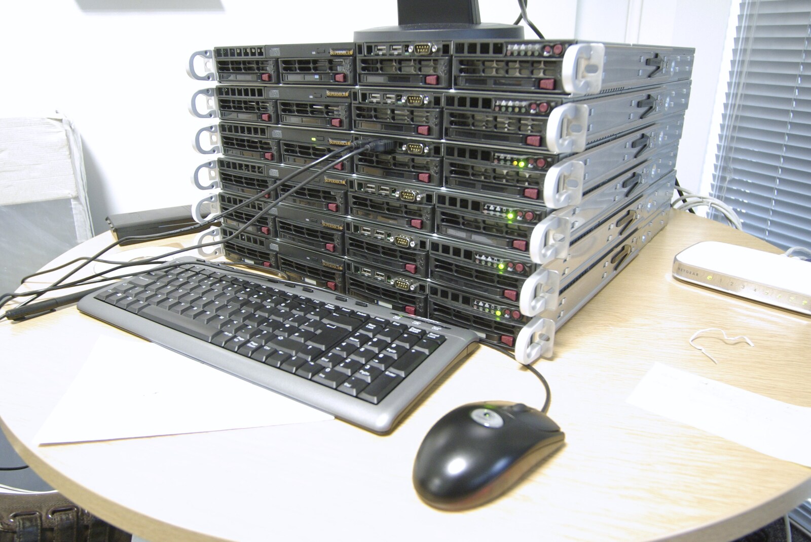 A pile of 1U servers at Taptu from Science Park Demolition, Bjarne Stroustrup, and Taptu/Qualcomm Miscellany, Cambridge - 29th April 2007
