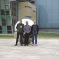 2007 Nosher, Craig and Dave in front of a shiny ball on Sanger's new 'plaza'