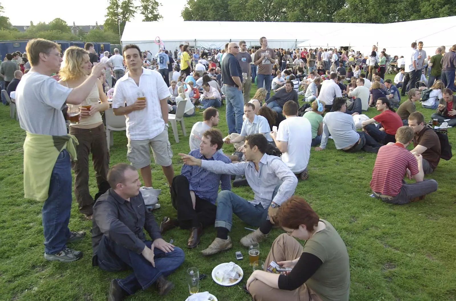 Hani looks over from the Taptu group, from The Cambridge Beer Festival, Jesus Green, Cambridge - 24th May 2007