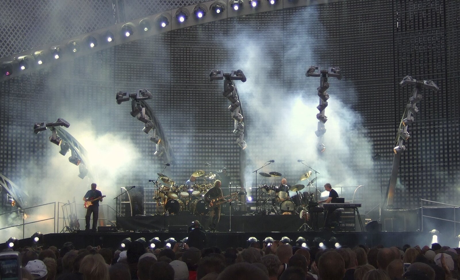 Genesis in Concert, and Suomenlinna, Helsinki, Finland - 11th June 2007: The stage fills with dry ice