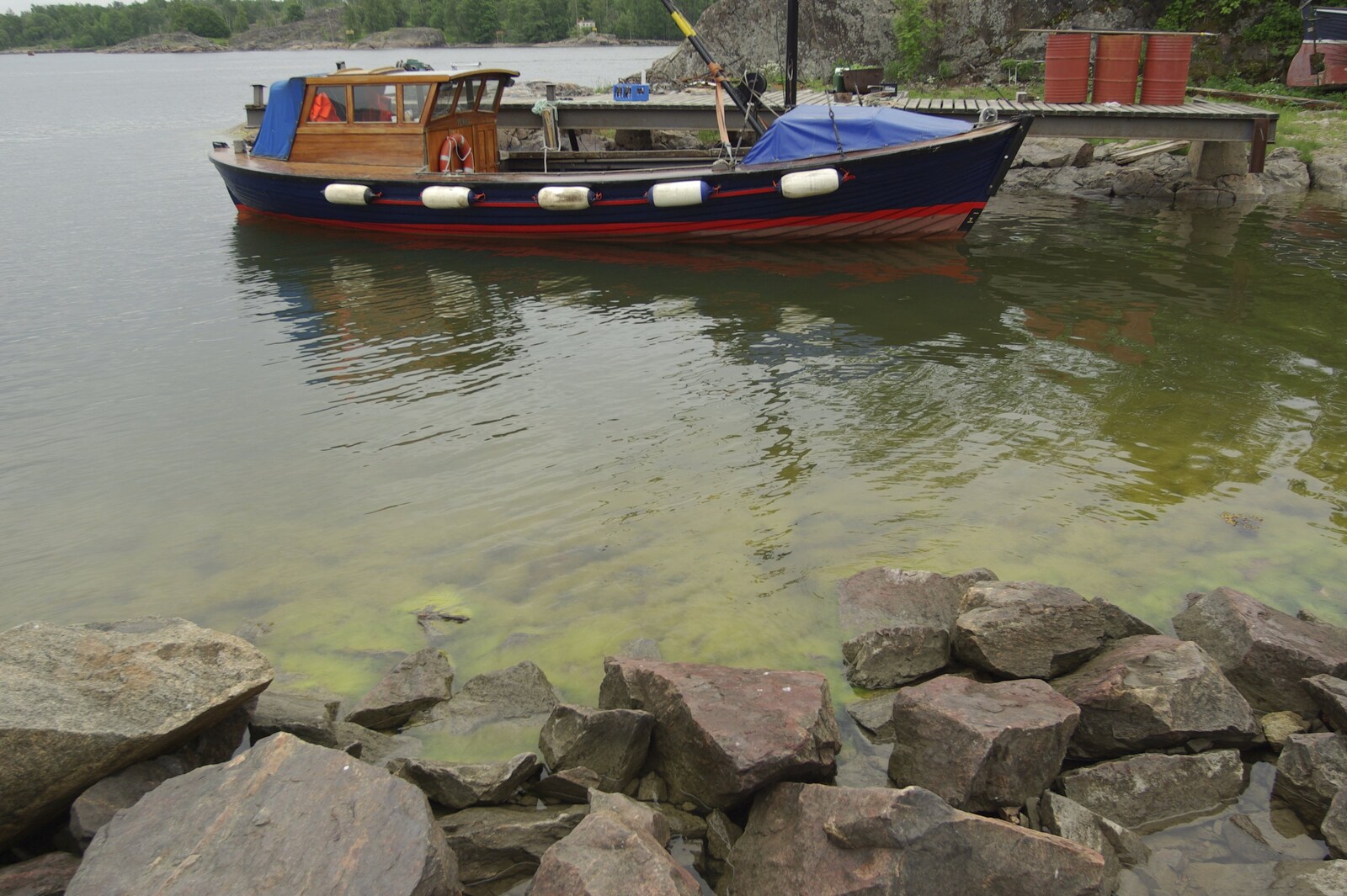 Genesis in Concert, and Suomenlinna, Helsinki, Finland - 11th June 2007: A nice old boat by a jetty