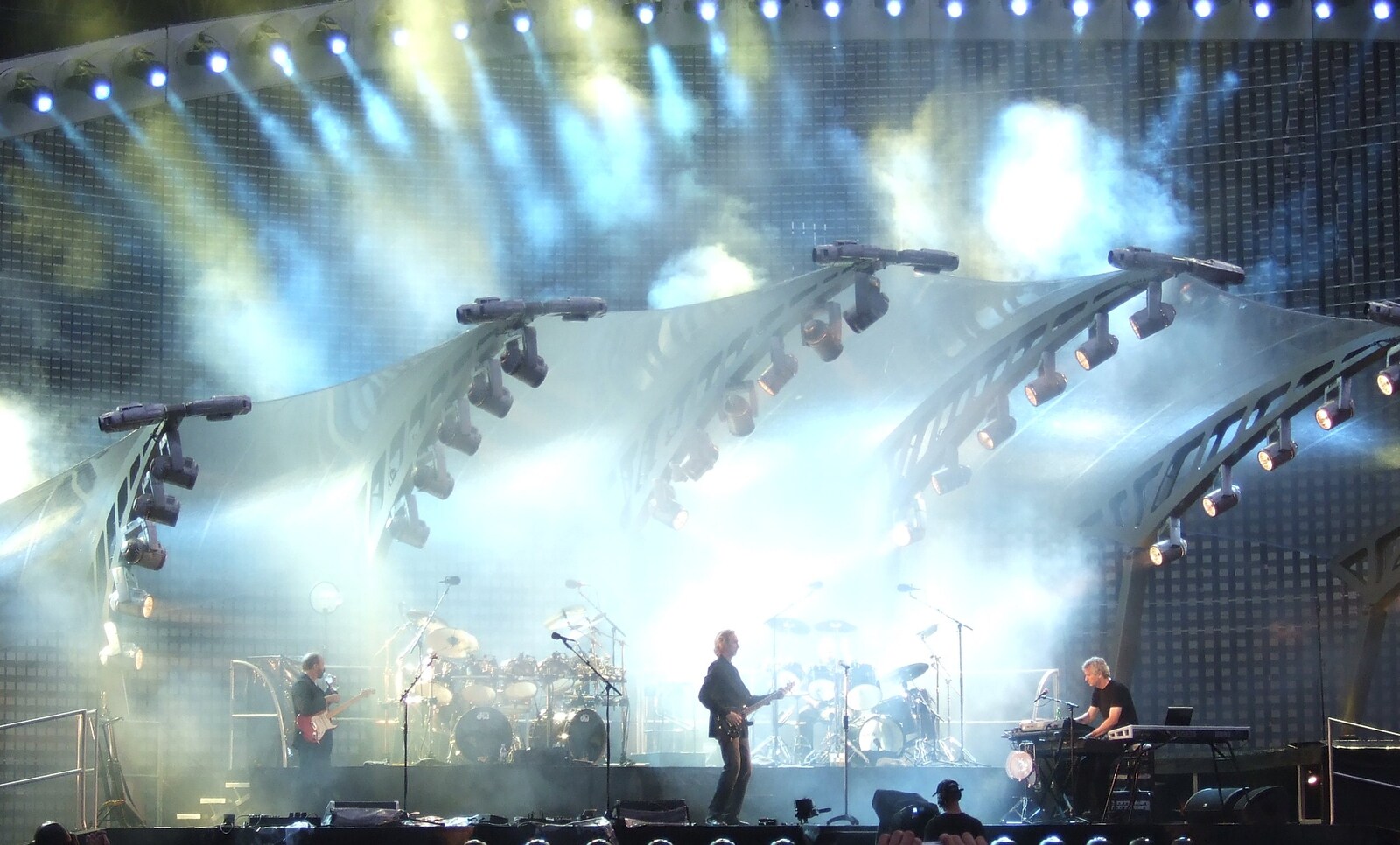 Smoke and lights from Genesis Live at Parc Des Princes, Paris, France - 30th June 2007