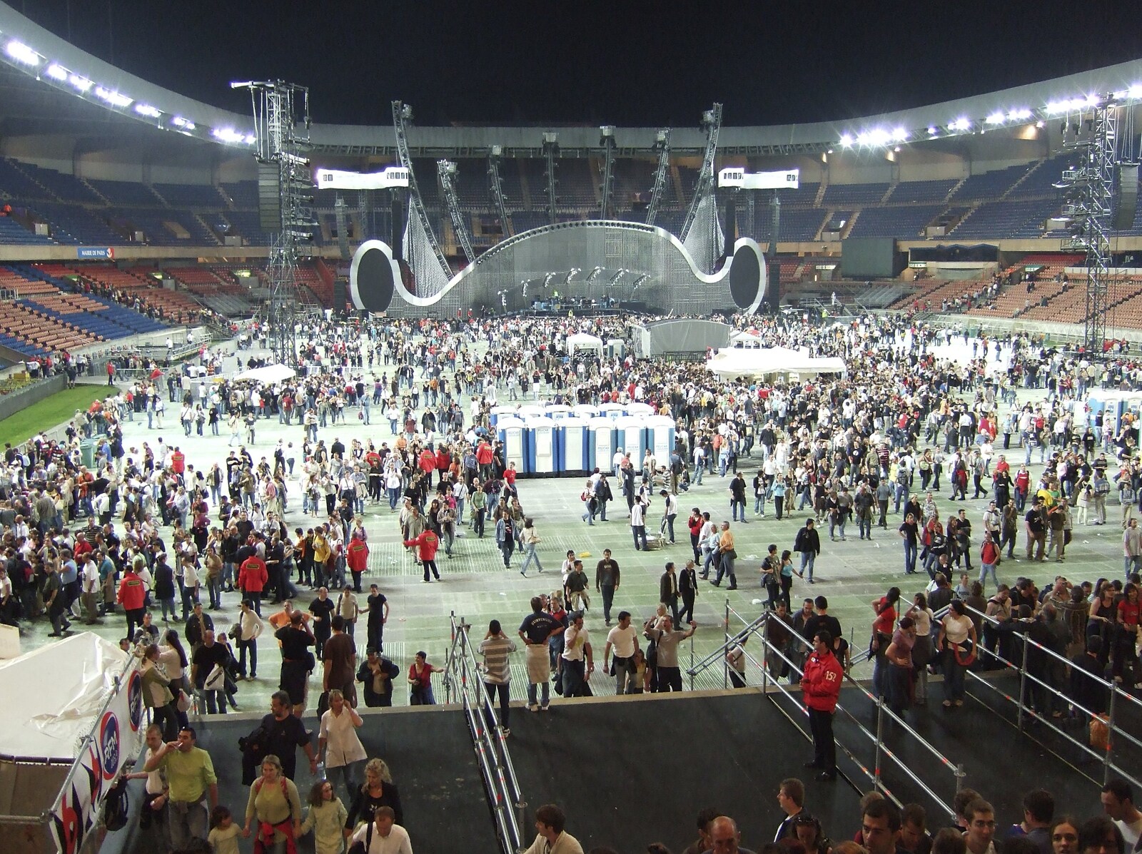 The Parc Des Princes stadium empties from Genesis Live at Parc Des Princes, Paris, France - 30th June 2007