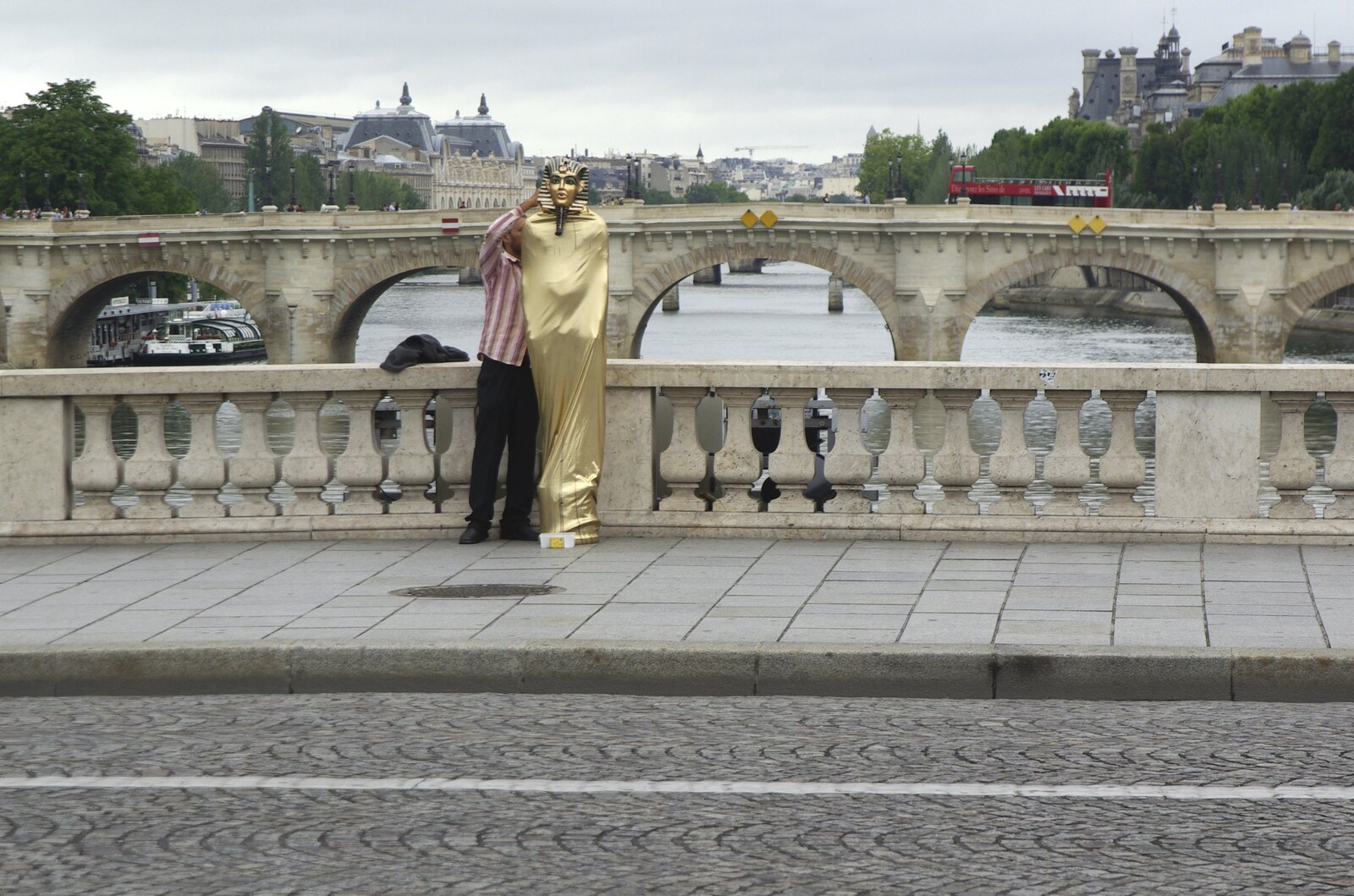 Genesis Live at Parc Des Princes, Paris, France - 30th June 2007: On a bridge, a golden Egyptian mummy gets installed