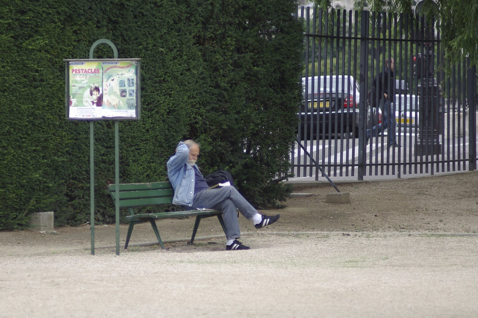 Genesis Live at Parc Des Princes, Paris, France - 30th June 2007: A dude on a bench