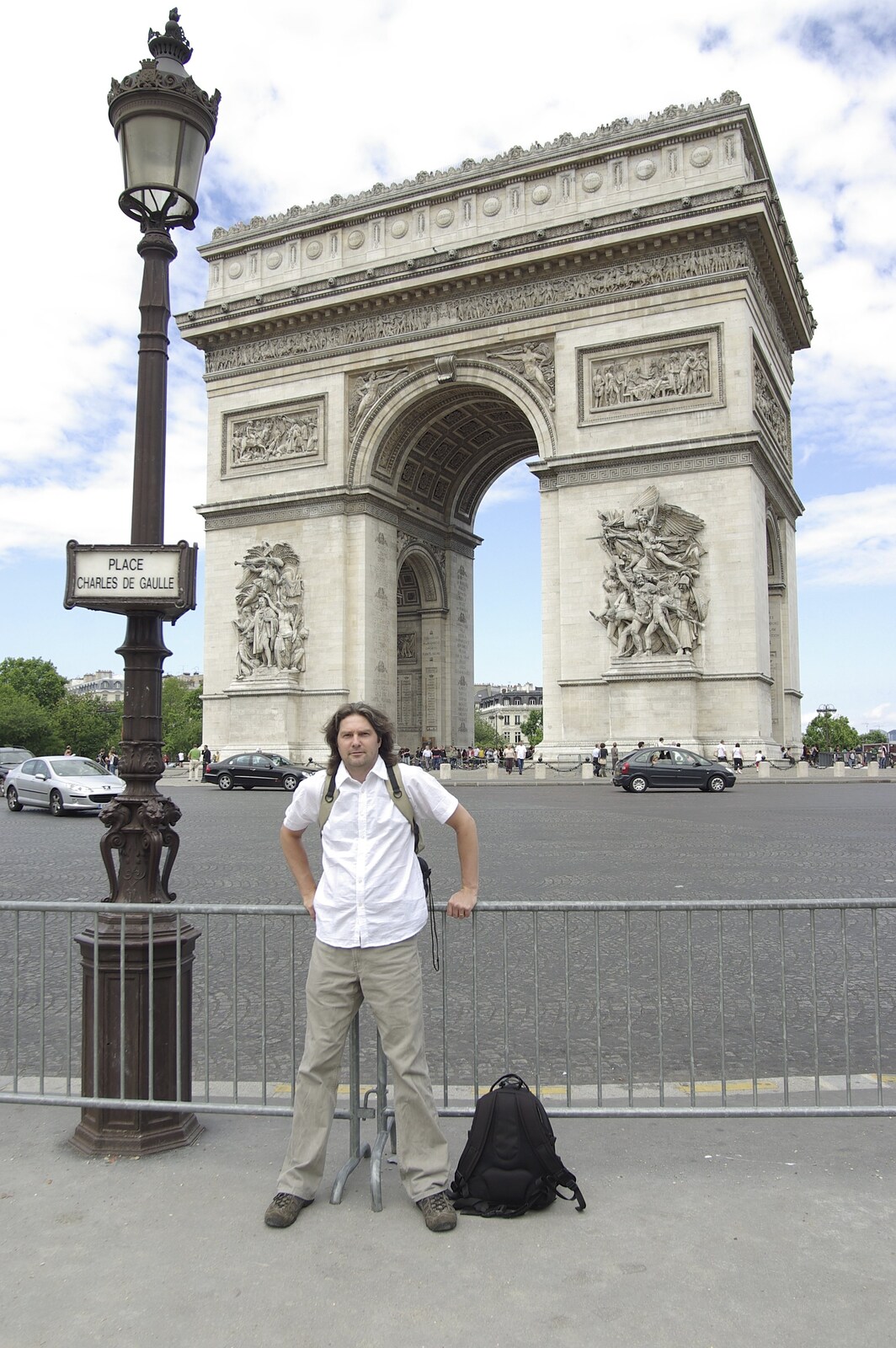Genesis Live at Parc Des Princes, Paris, France - 30th June 2007: Sean in front of the Arc de Triomph