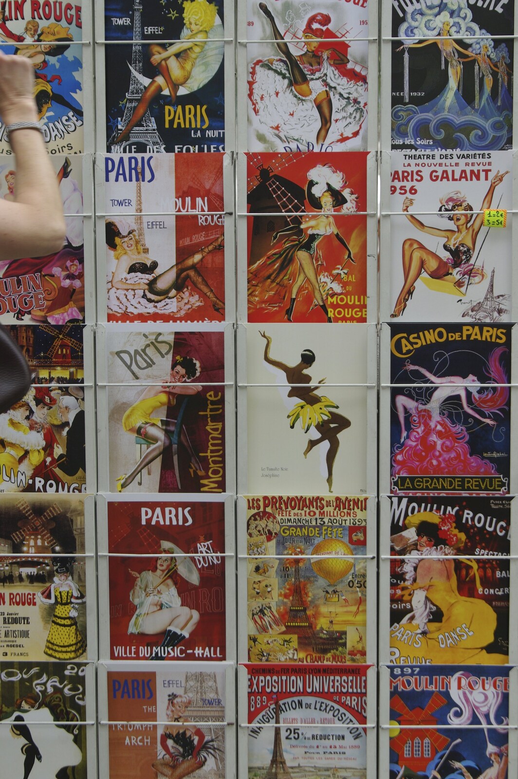 Genesis Live at Parc Des Princes, Paris, France - 30th June 2007: A street market stall has a colourful display of postcards