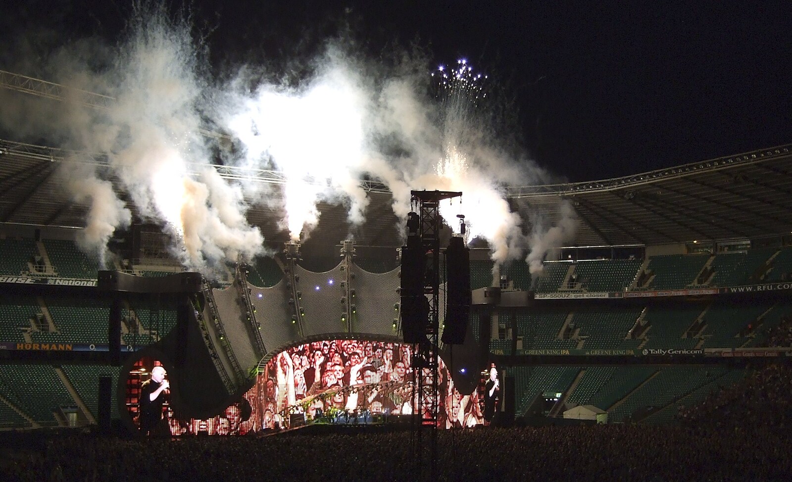 Genesis Live at Twickenham, and Music on Parker's Piece, London and Cambridge - 8th July 2007: Pyrotechnics at the end of the main set