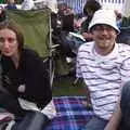 Emma and Matt, with a festival hat, The Cambridge Folk Festival, Cherry Hinton, Cambridge - 27th July 2007