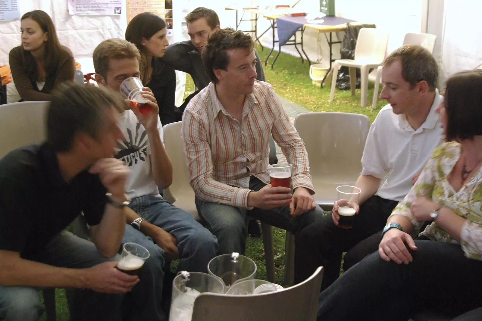 The Qualcomm gang, from The Cambridge Comedy Festival, and Taptu Gets a Jesus Phone, Jesus Green, Cambridge  - 3rd August 2007