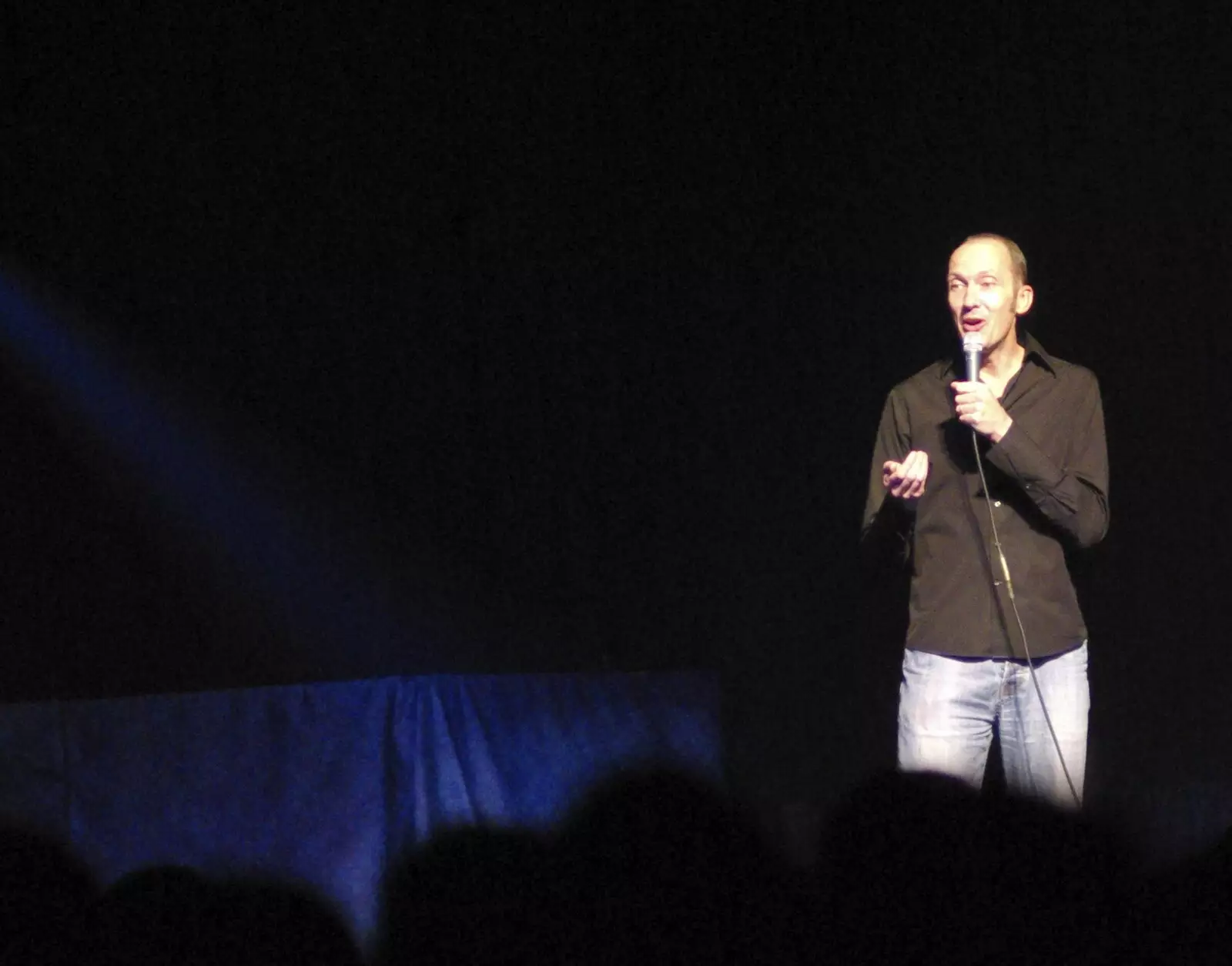 The first comedian is on stage, from The Cambridge Comedy Festival, and Taptu Gets a Jesus Phone, Jesus Green, Cambridge  - 3rd August 2007