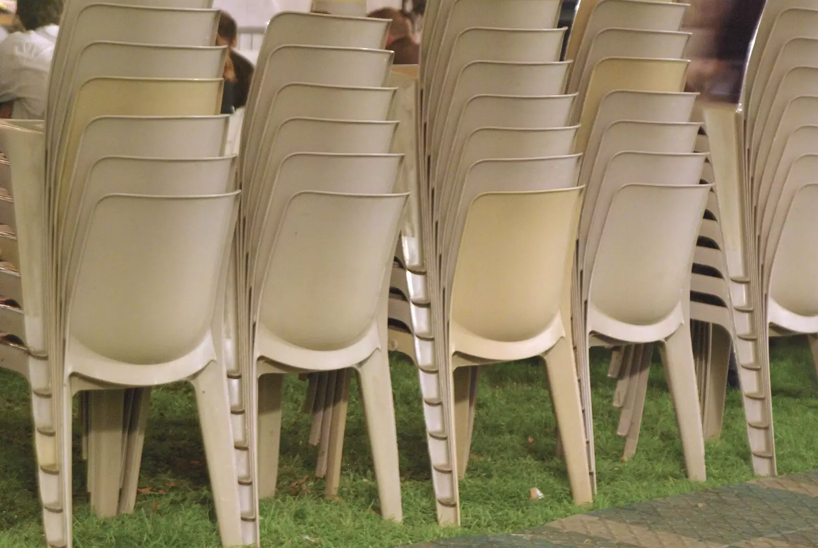 A stack of chairs, from The Cambridge Comedy Festival, and Taptu Gets a Jesus Phone, Jesus Green, Cambridge  - 3rd August 2007