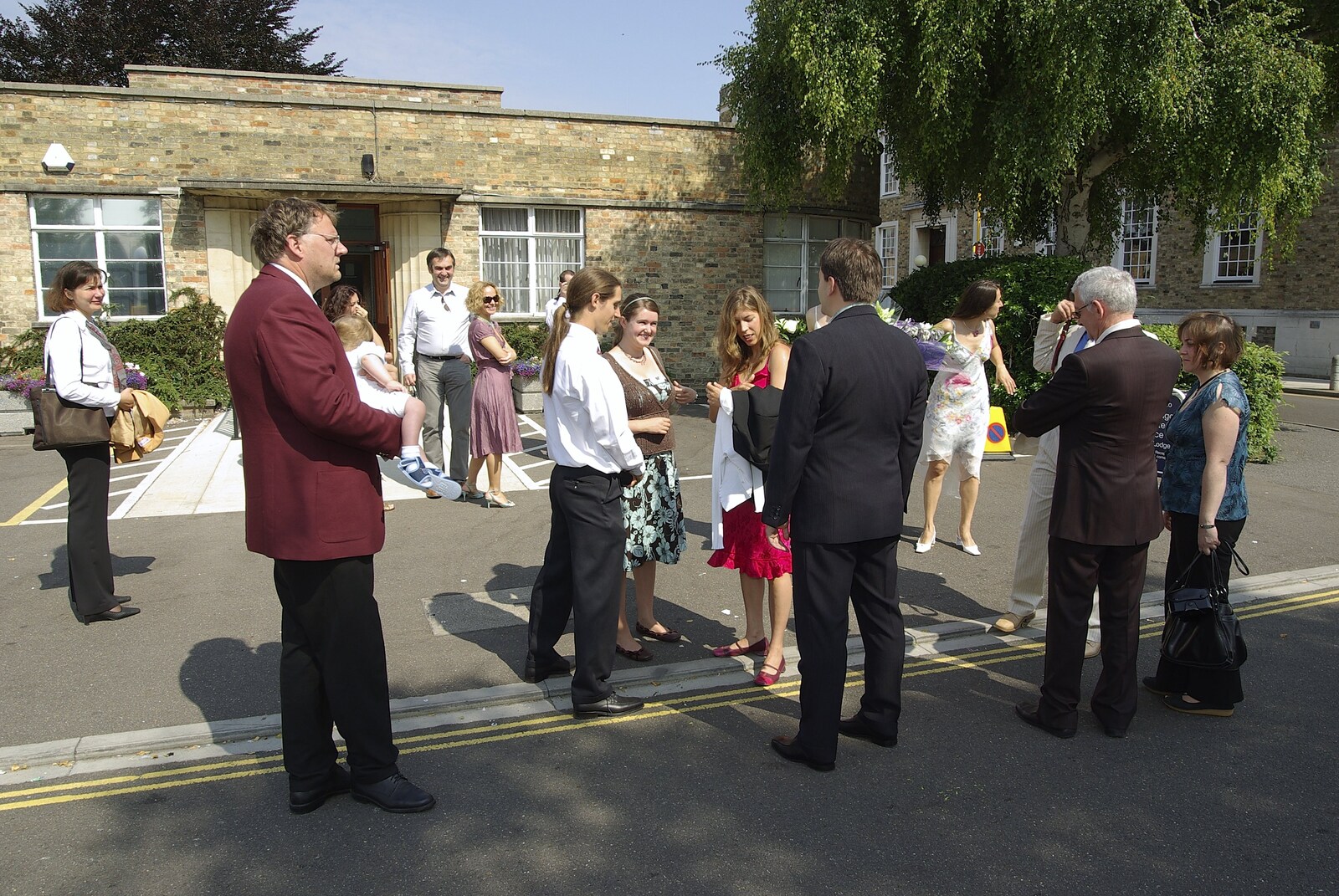 Liviu and Christina's Wedding Day, Babraham, Cambridge - 11th August 2007: Outside the Register Office