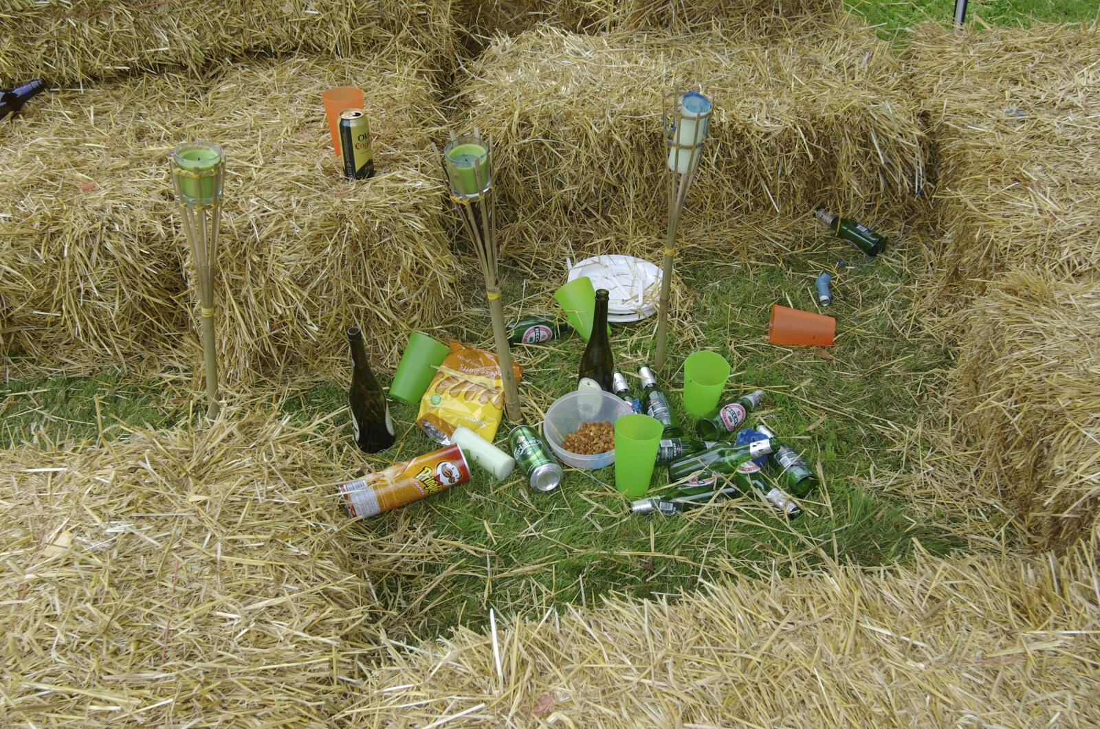 Bromestock Three, Brome, Suffolk - 18th August 2007: A pile of empty bottles