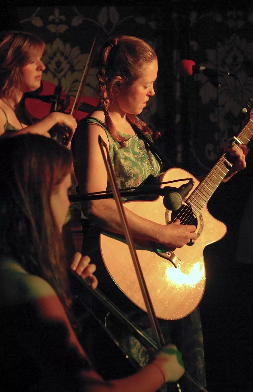 Emily Barker with her strings backing, from The Shivers Live at the Portland Arms, Cambridge - 26th August 2007