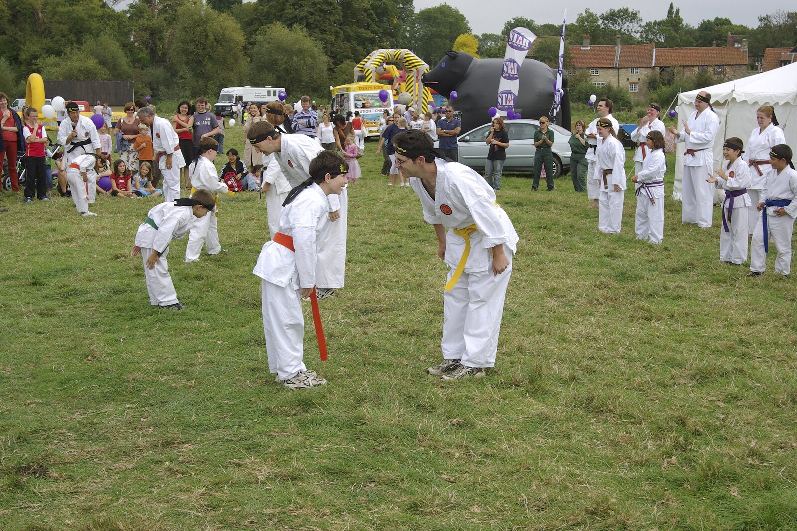 Qualcomm's Dragon-Boat Racing, Fen Ditton, Cambridge - 8th September 2007: Elsewhere, a Karate demonstration is taking place