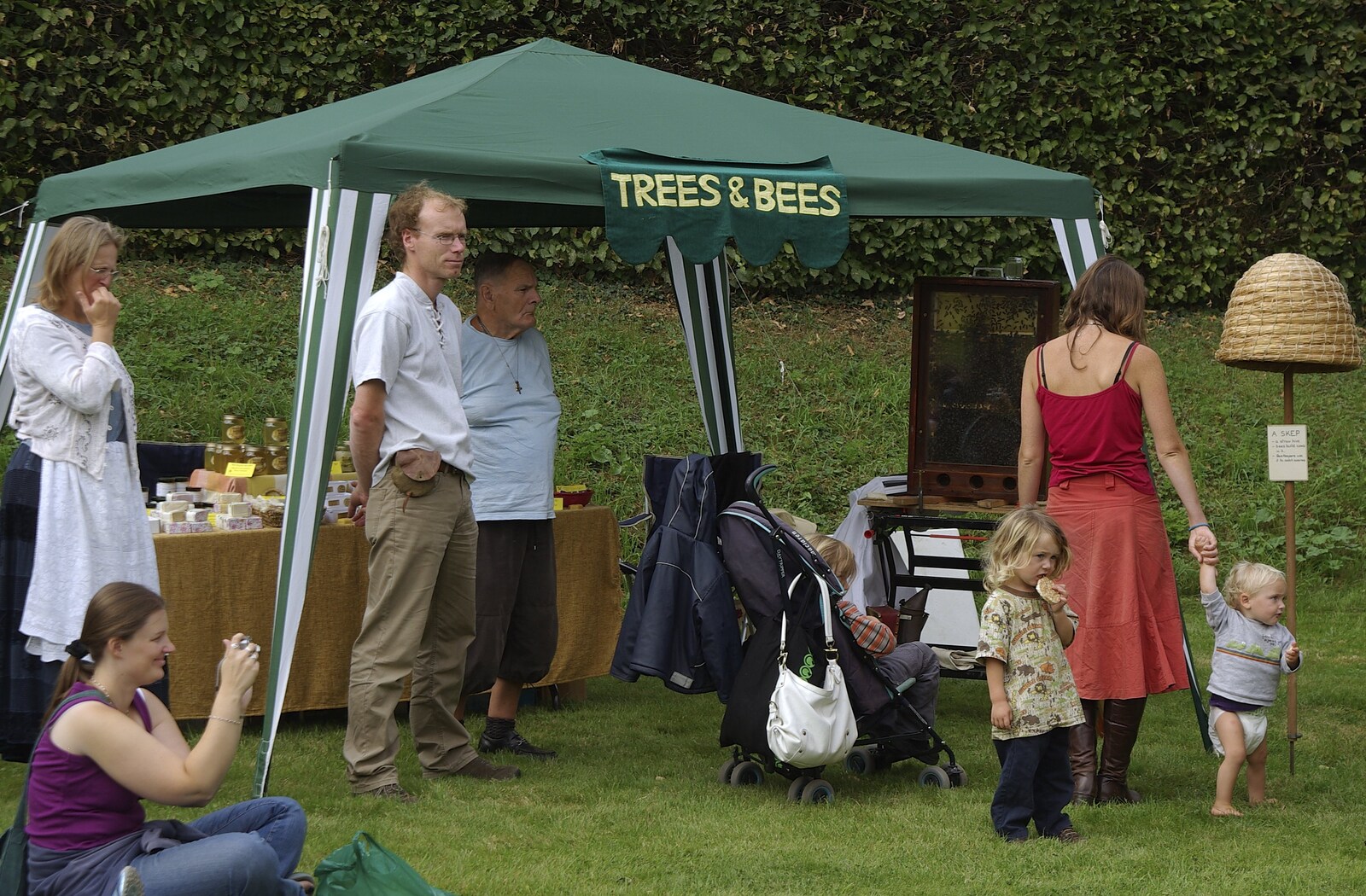 There's an active bee hive at the bee gazebo from Stourbridge Fair at the Leper Chapel, Cambridge - 8th September 2007