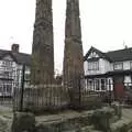 The 9th Century Saxon Crosses in the market place, Sandbach, A Road Trip to Ireland Via Sandbach and Conwy, Cheshire and Wales - 21st September 2007