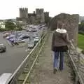 Isobel wanders the castle walls, A Road Trip to Ireland Via Sandbach and Conwy, Cheshire and Wales - 21st September 2007