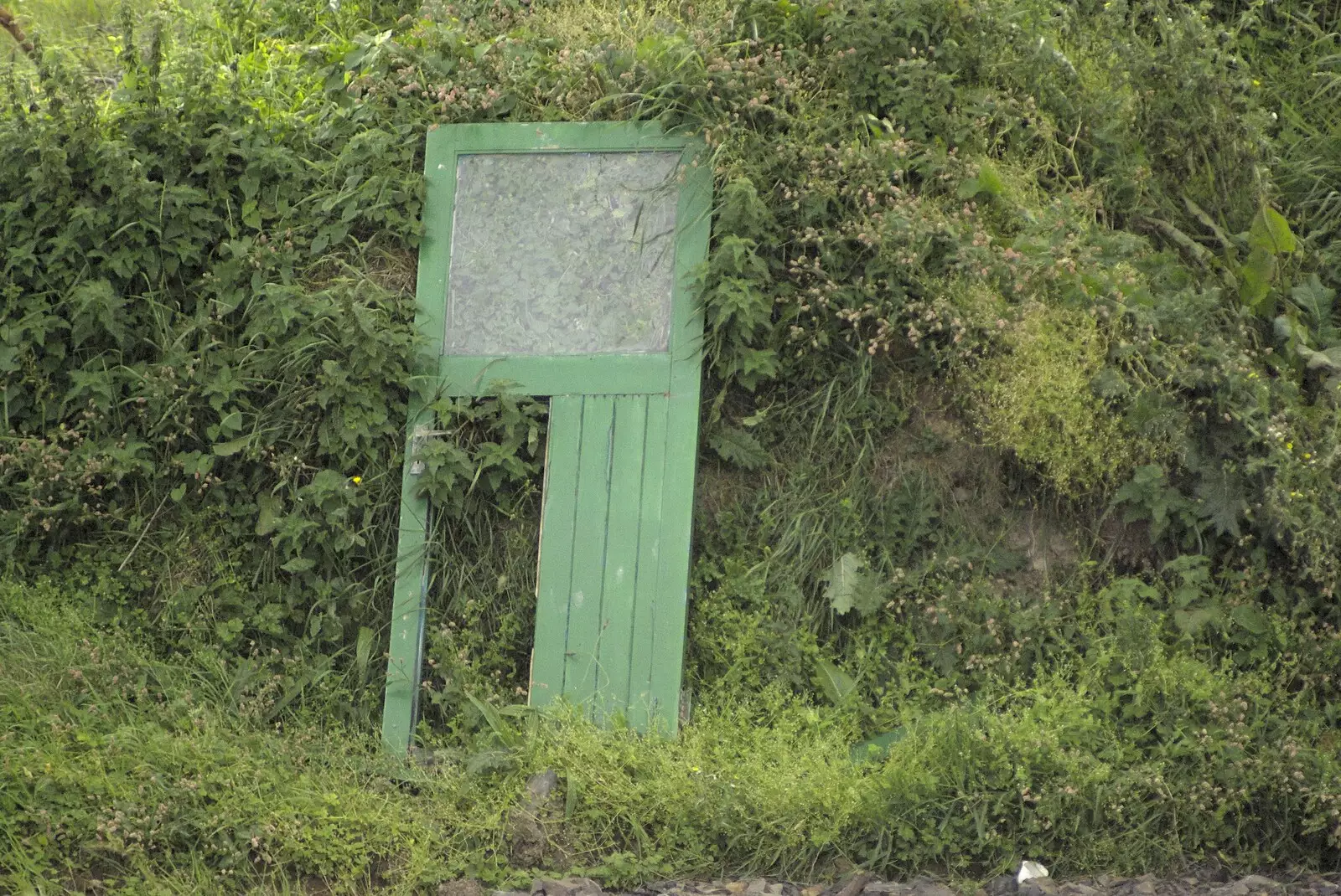 There's a discarded door in a hedge, from 30th Birthday Party in Kilkee, County Clare, Ireland - 22nd September 2007