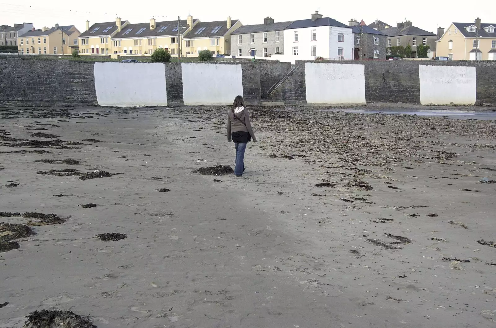 Isobel wanders across the beach at Kilkee, from 30th Birthday Party in Kilkee, County Clare, Ireland - 22nd September 2007