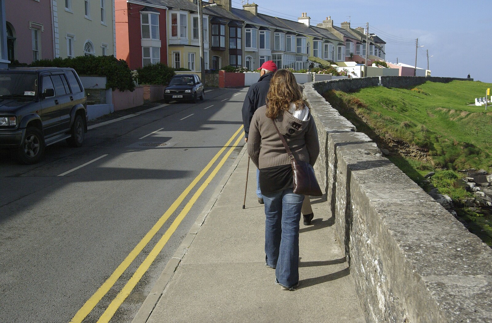 30th Birthday Party in Kilkee, County Clare, Ireland - 22nd September 2007: Walking the street by seafront houses