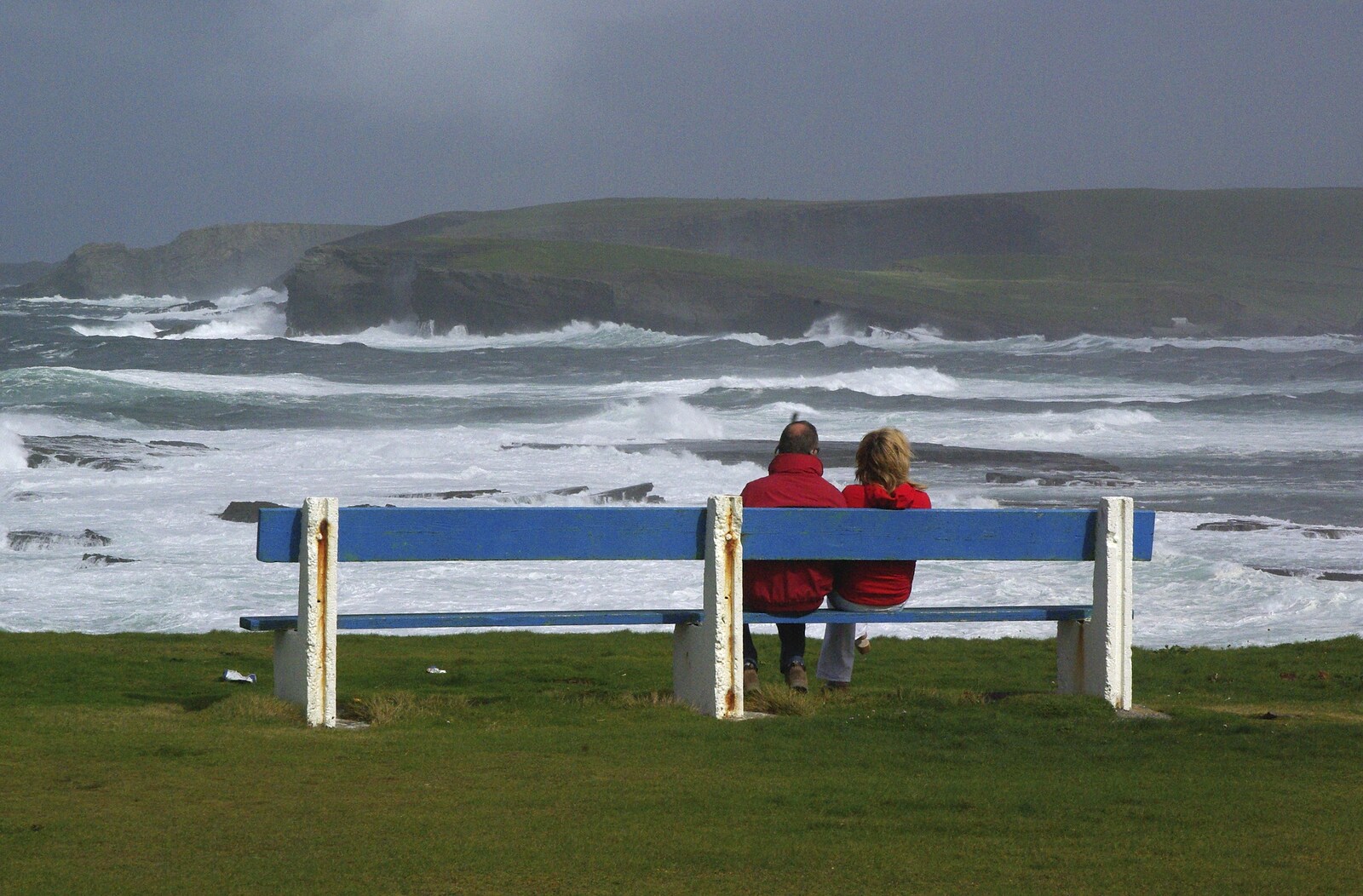 A couple look out to sea from 30th Birthday Party in Kilkee, County Clare, Ireland - 22nd September 2007