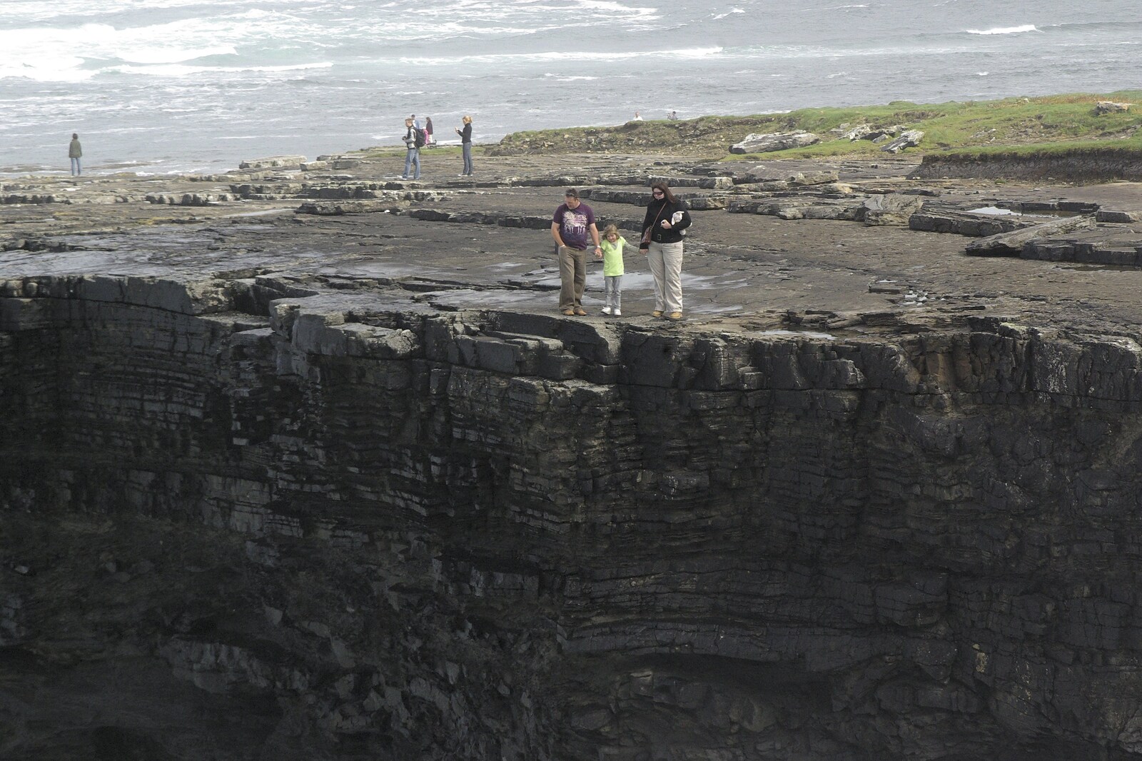 30th Birthday Party in Kilkee, County Clare, Ireland - 22nd September 2007: People stand on the lip of the Puffin' Hole