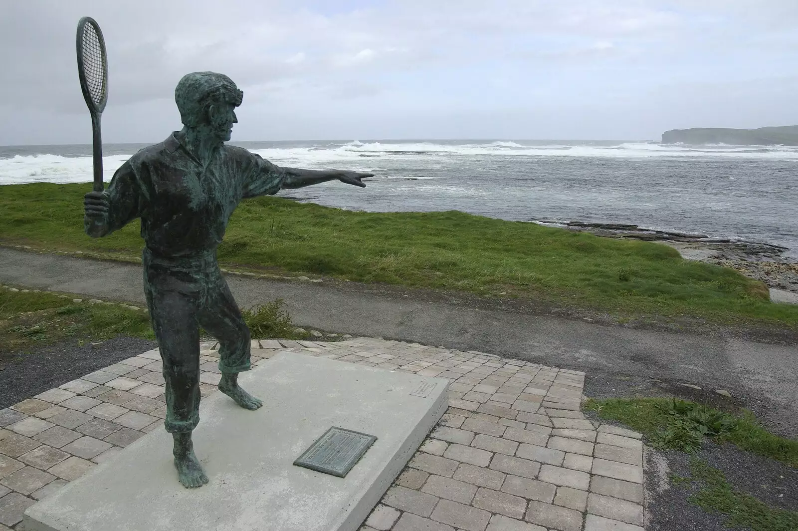 A bronze statue of Richard Harris as a boy, from 30th Birthday Party in Kilkee, County Clare, Ireland - 22nd September 2007