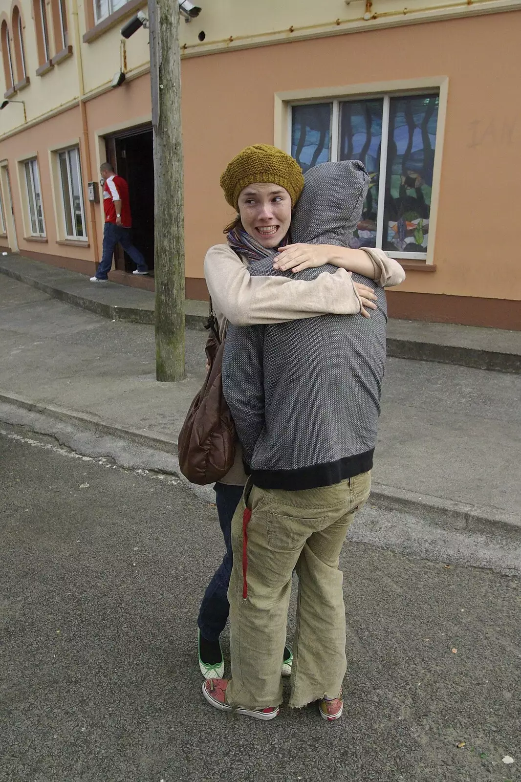 Barry and Mafé share a hug, from 30th Birthday Party in Kilkee, County Clare, Ireland - 22nd September 2007