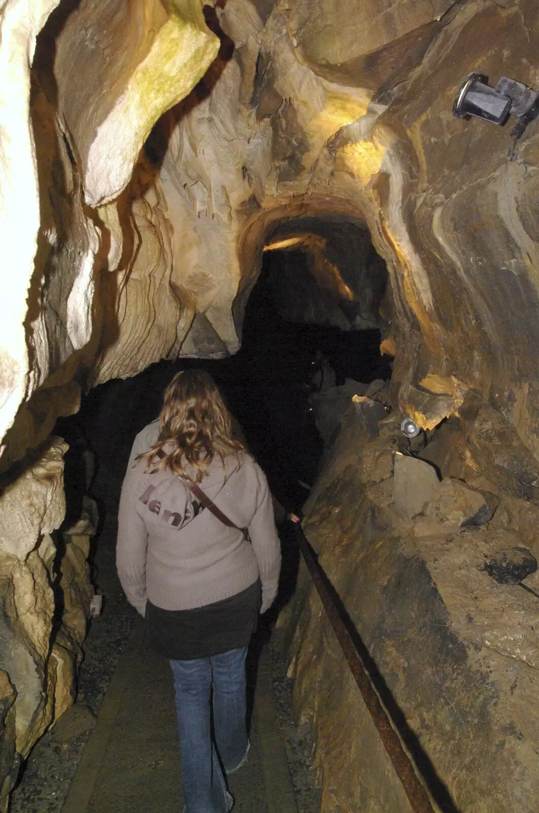 Isobel in a rock tunnel, from Kilkee to Galway, Connacht, Ireland - 23rd September 2007