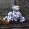 Sad: lost or abandoned stuffed animals on a bench, Kilkee to Galway, Connacht, Ireland - 23rd September 2007