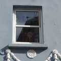 A Santa looks out of a window, Kilkee to Galway, Connacht, Ireland - 23rd September 2007