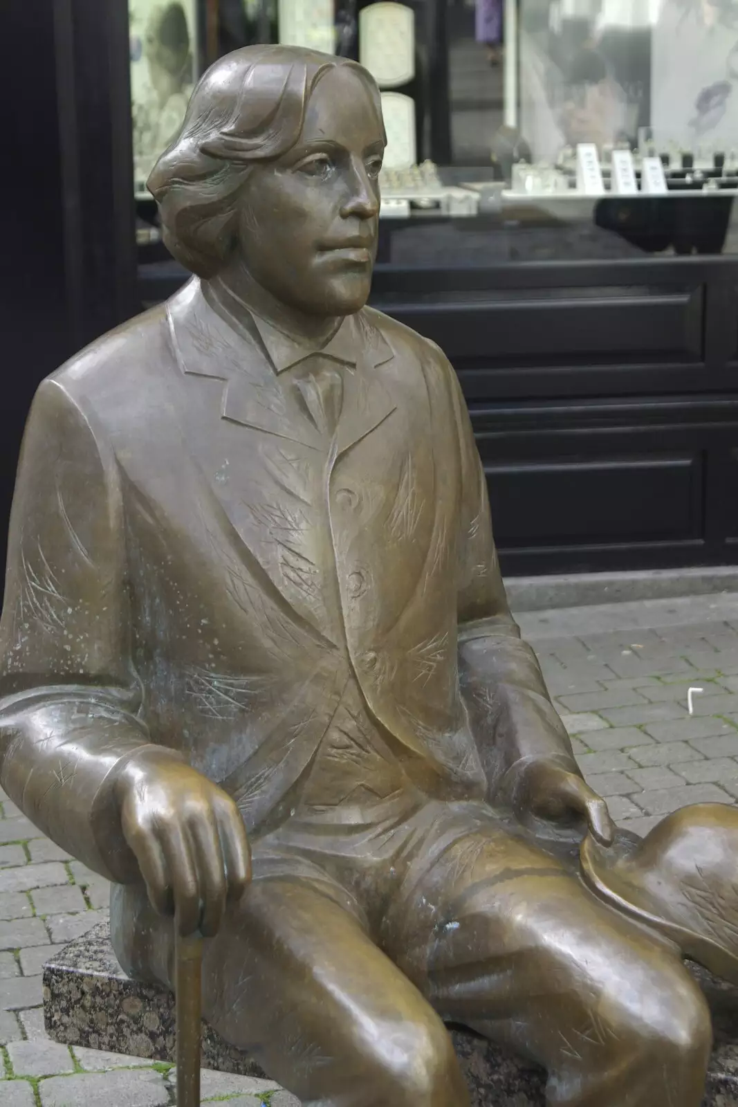 Oscar Wilde as a statue, from Kilkee to Galway, Connacht, Ireland - 23rd September 2007