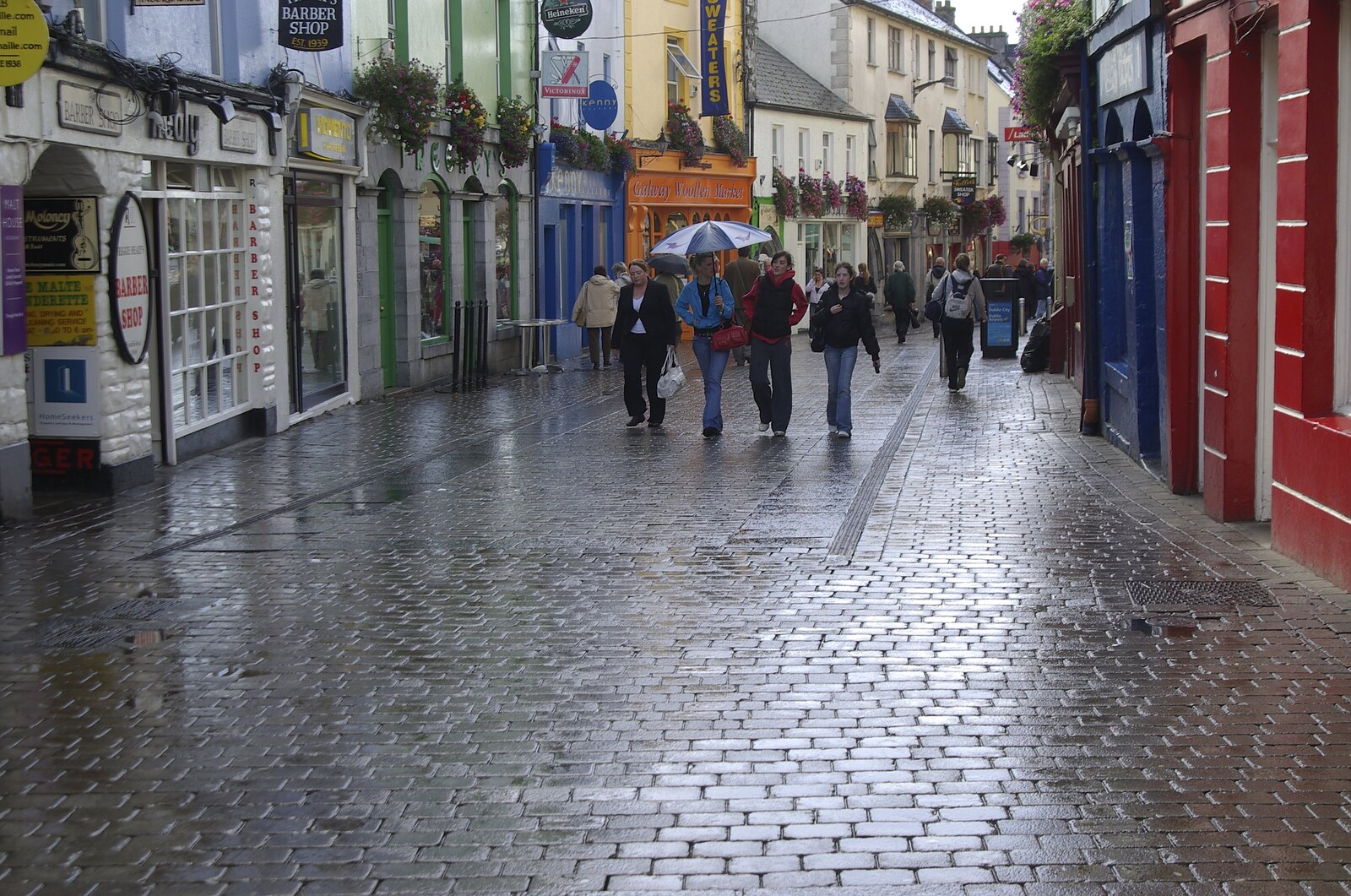 Kilkee to Galway, Connacht, Ireland - 23rd September 2007: The damp cobbles of Galway