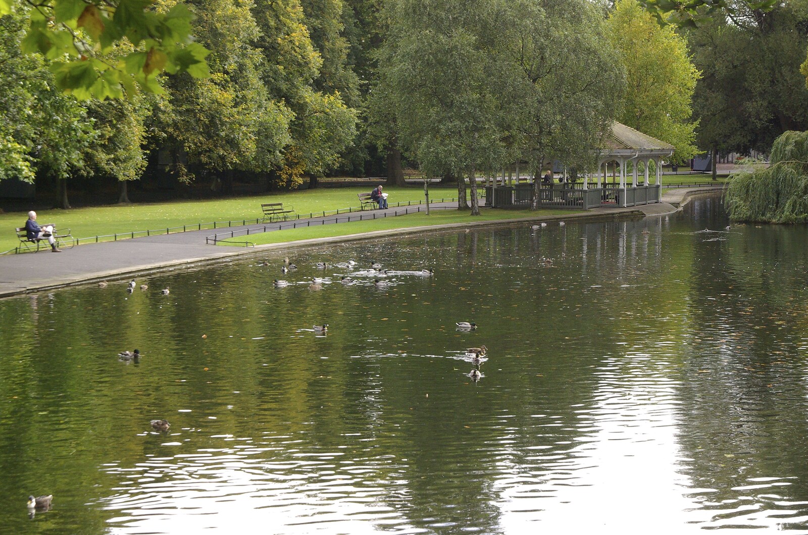 Blackrock and Dublin, Ireland - 24th September 2007: A pond in the park